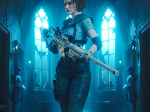 JILL VALENTINE - Roupa Cl&aacute;ssica STARS Modelo 3D