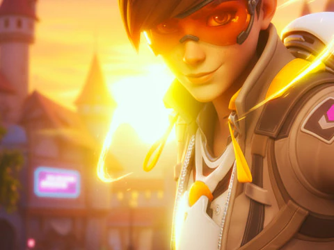 ТРЕЙСЕР Лена Окстон — герой Overwatch 3D Модель