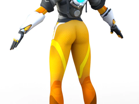 TRACER Lena Oxton - Overwatch Hero 3D Model