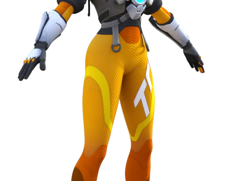 TRACER Lena Oxton - Overwatch Hero 3D Model