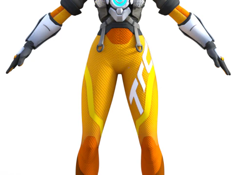 TRACER Lena Oxton - Overwatch Hero 3D Model