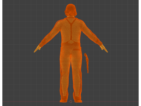 VAN DER LINDE BELANDA - Pemimpin Penjahat Wild West Model 3D