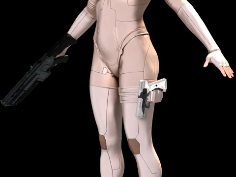 MAJOR MOTOKO KUSANAGI Thermoptic Suit 3D Model
