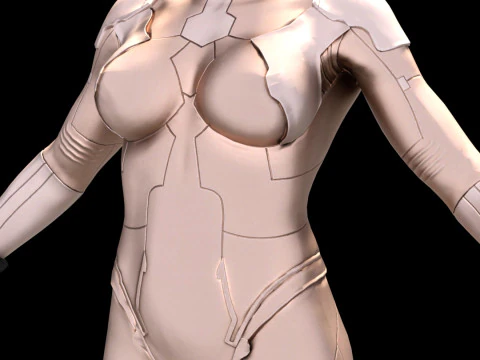 MAJOR MOTOKO KUSANAGI Thermoptic Suit 3D Model