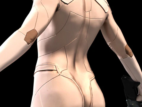 MAJOR MOTOKO KUSANAGI Thermoptic Suit 3D Model