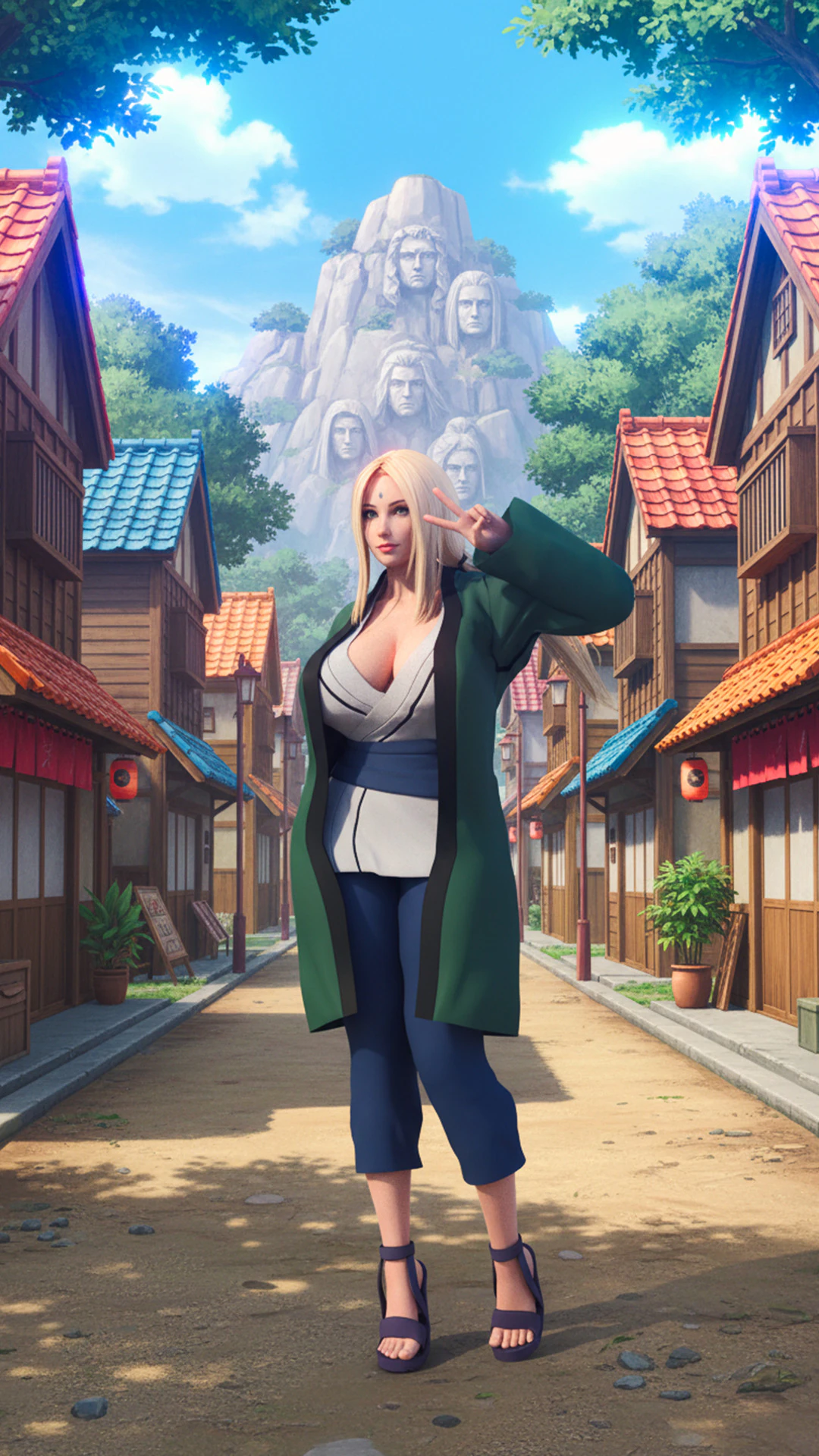 TSUNADE - Fifth Hokage Legendary Sannin 3D Model .c4d .max .obj .3ds .fbx .stl .blend