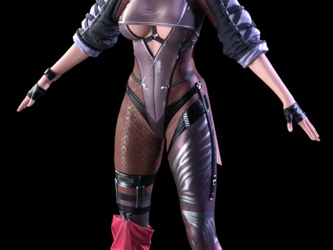 AYANE - Cyber Kunoichi Combat Suit 3D Model