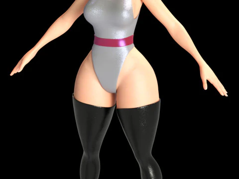 ELASTIGIRL - HELEN PARR - Silver Suit Pin-Up Variant 3D Model