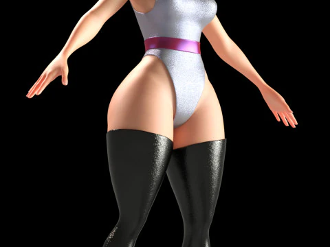 ELASTIGIRL - HELEN PARR - Silver Suit Pin-Up Variant 3D Model