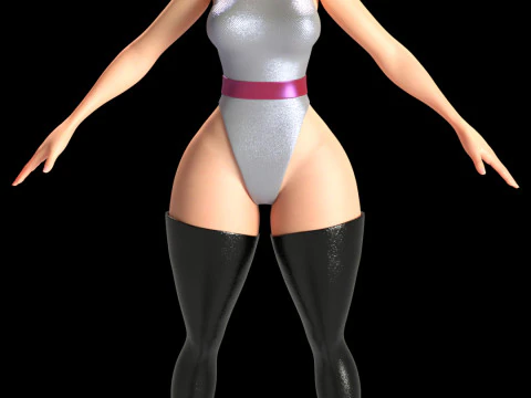 ELASTIGIRL - HELEN PARR - Silver Suit Pin-Up Variant 3D Model