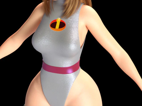 ELASTIGIRL - HELEN PARR - Silver Suit Pin-Up Variant 3D Model