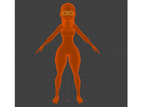 ELASTIGIRL - HELEN PARR - Silver Suit Pin-Up Variant 3D Model