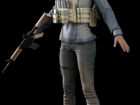 JOE Zoe Saldaa - Special Ops Lioness 3D Model