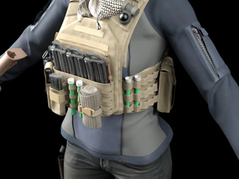 JOE Zoe Saldaa - Special Ops Lioness 3D Model