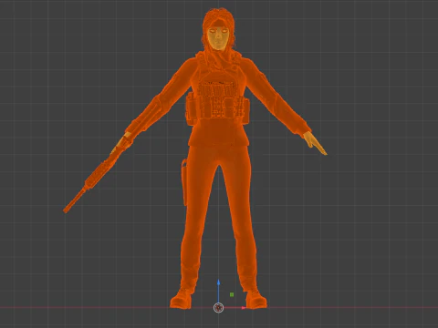 JOE Zoe Saldaa - Special Ops Lioness 3D Model