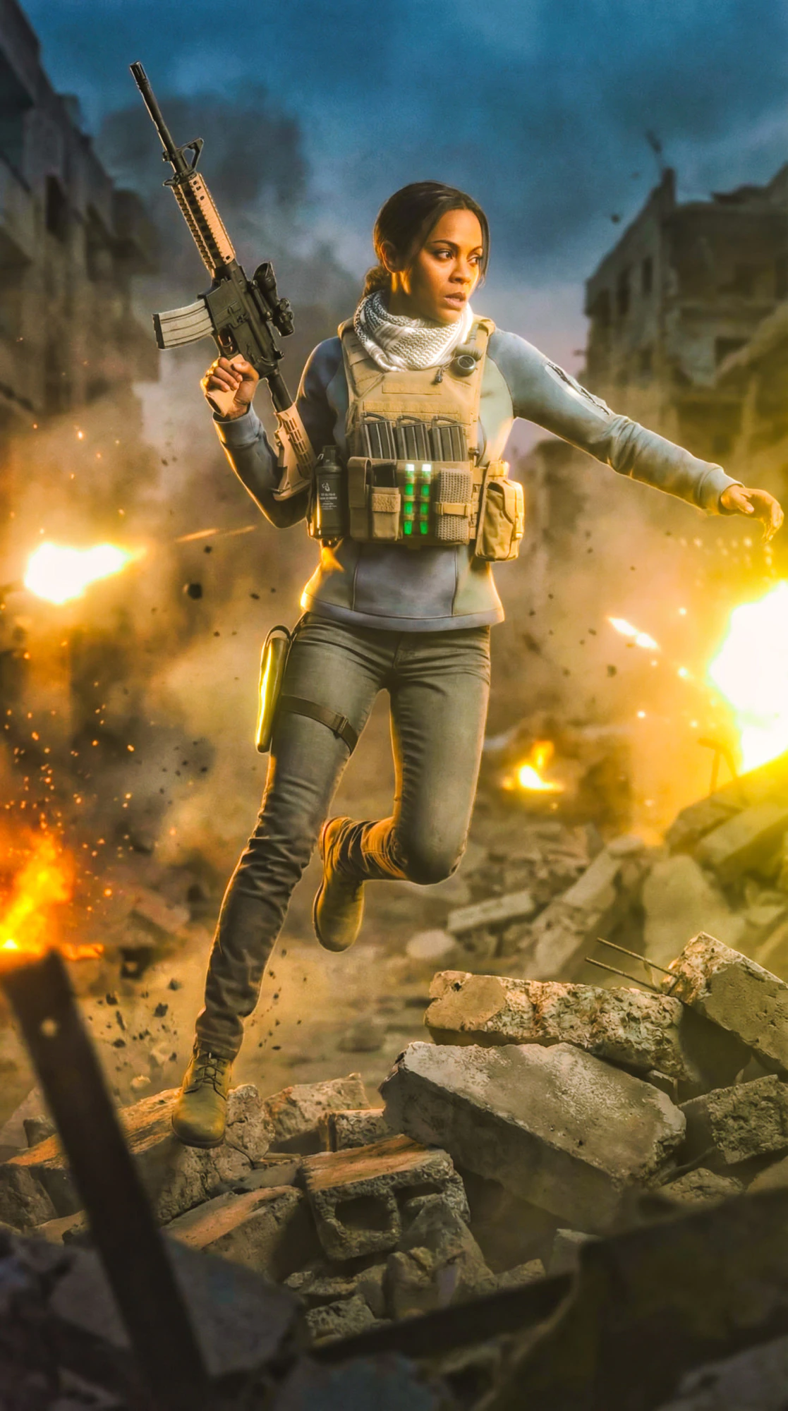 JOE Zoe Saldaa - Special Ops Lioness 3D Model .c4d .max .obj .3ds .fbx .stl .blend 