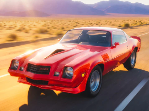 विंटेज वेलोसिटी 1979 शेवरले केमेरो Z28 3D मॉडल