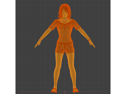 Golden Summer Allison Snow 3D Model