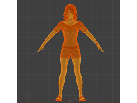 Golden Summer Allison Snow 3D Model