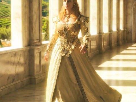 Księżna Toussaint Anna Henrietta Model 3D