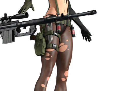 The Silent Sniper Quiet 3D Model