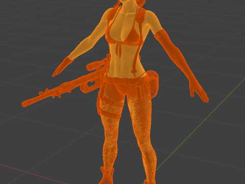 The Silent Sniper Quiet 3D Model