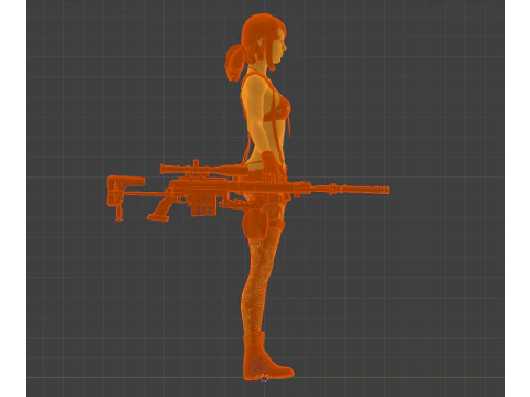 The Silent Sniper Quiet 3D Model