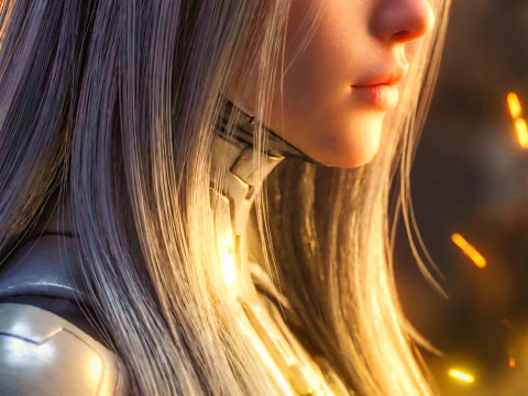 Cybernetische elegantie Enya 3D Model