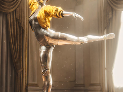 Der vergoldete Atomherzzwilling des W&auml;chters 3D Modell