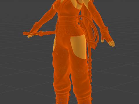 Die Flamme des Drachen Momiji 3D Modell