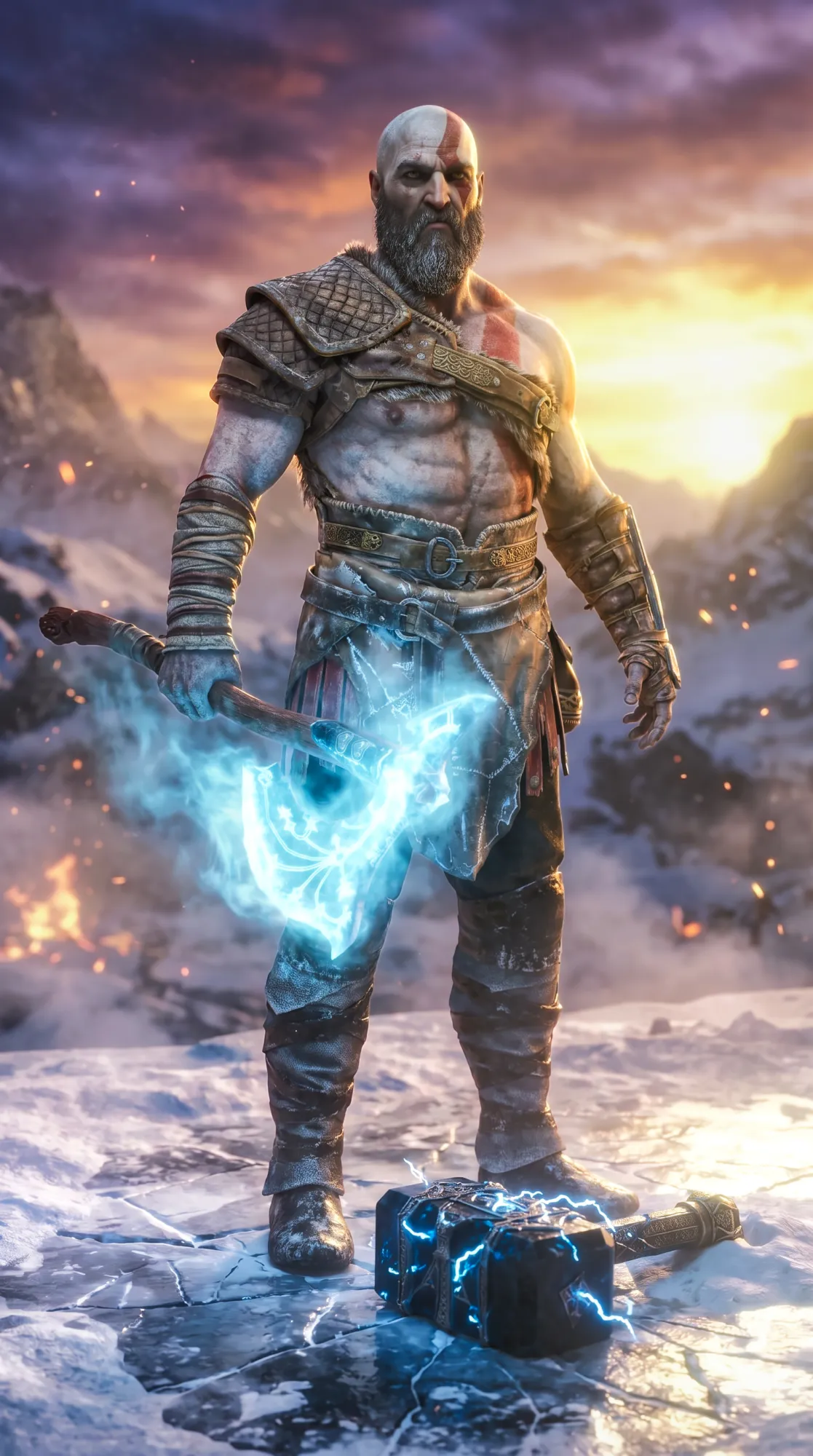 Project Kratos - The Ghost of Sparta Norse Era 3D Model .c4d .max .obj .3ds .fbx .stl .blend 