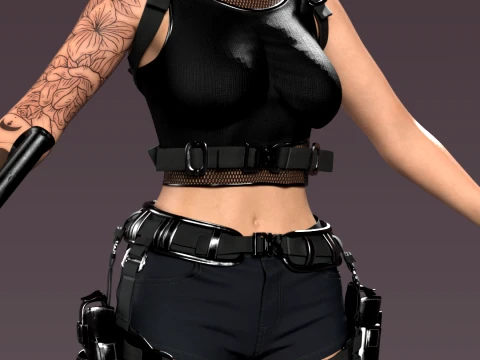 Claire Redfield Undead Stalker - Pacchetto Survival Horror Modello 3D