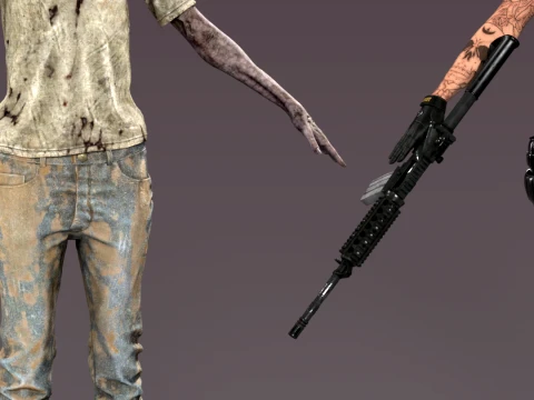 Claire Redfield Undead Stalker - Pacchetto Survival Horror Modello 3D
