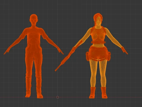 Claire Redfield Undead Stalker - Pacchetto Survival Horror Modello 3D