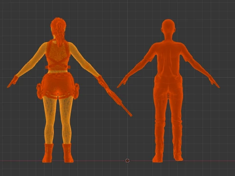 Claire Redfield Undead Stalker - Pacchetto Survival Horror Modello 3D