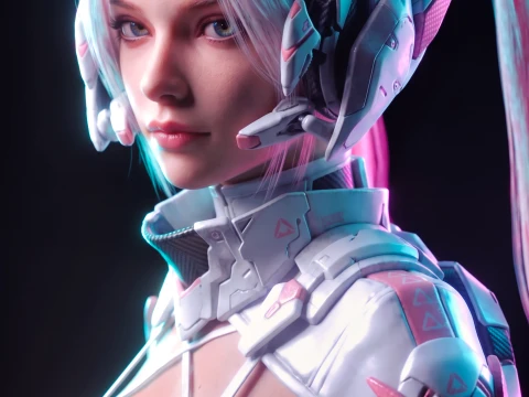 Luna - Cyber-Idol Protocol Stellar Blade Style 3D Model