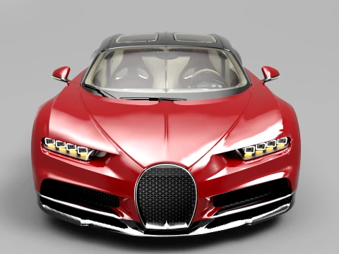 Bugatti Chiron - Hypercar 3D Model
