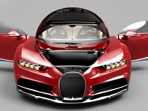 Bugatti Chiron - Hypercar 3D Model