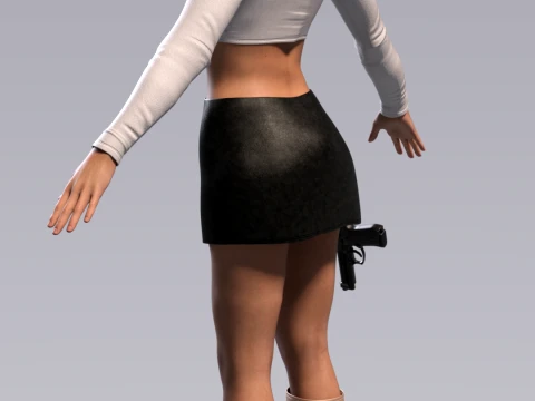 Ada Wong The Blueprint of a Spy Technical Rigging Edition 3D Model