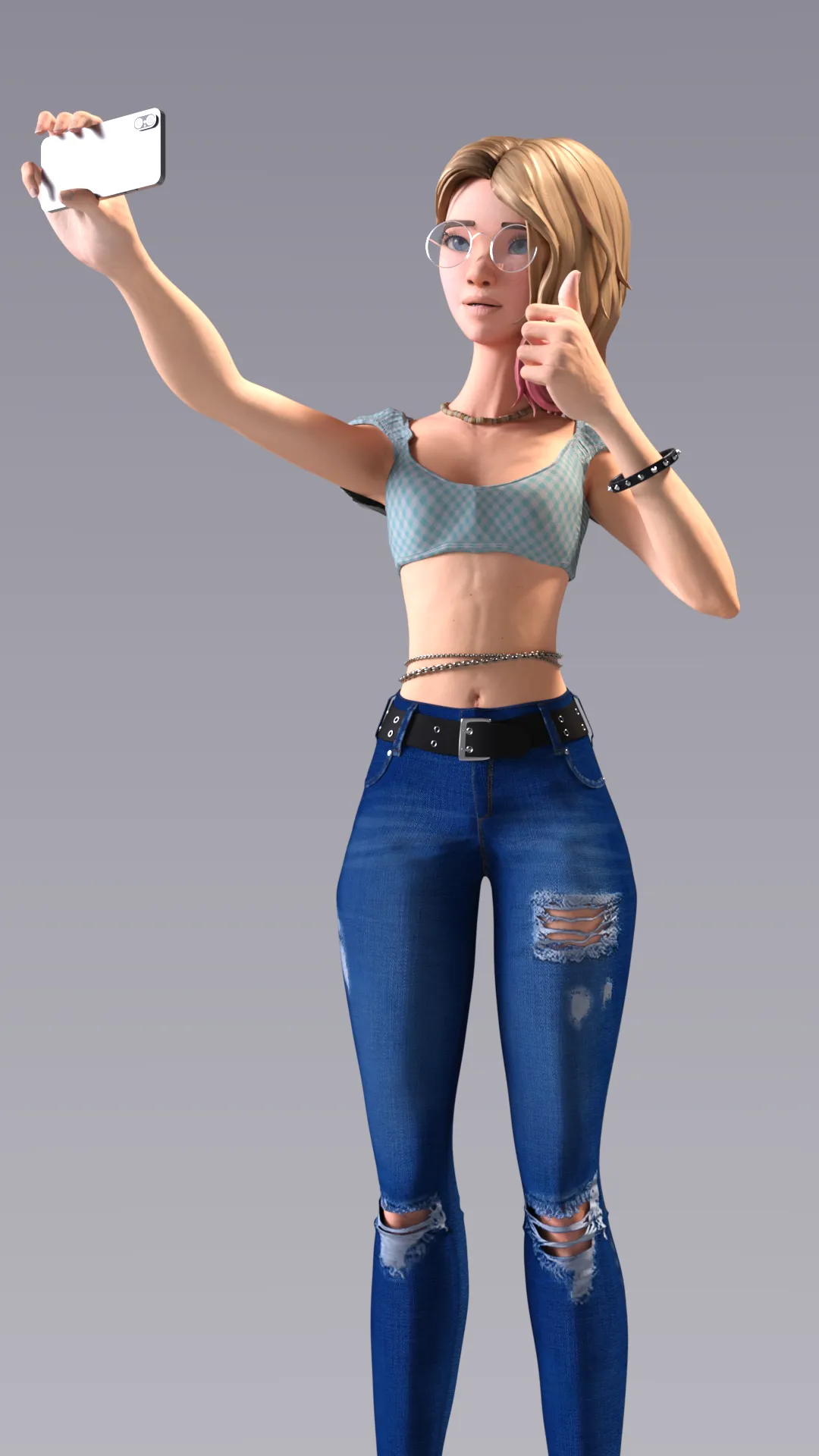 Gwen Stacy - Multiversal Influencer Street Style 3D Model .c4d .max .obj .3ds .fbx .stl .blend