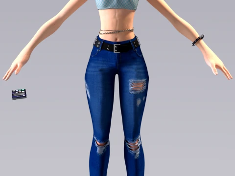 Gwen Stacy - Multiversal Influencer Street Style 3D Model