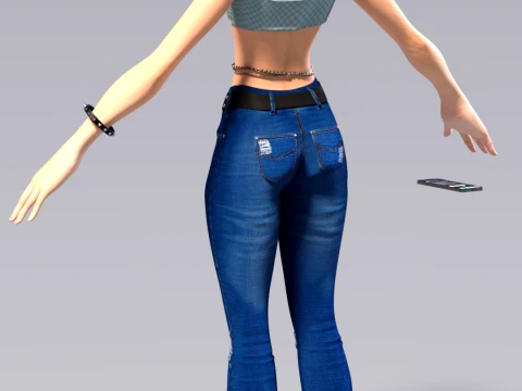 Gwen Stacy - Multiversal Influencer Street Style 3D Model