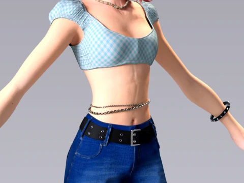 Gwen Stacy - Multiversal Influencer Street Style 3D Model