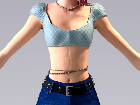 Gwen Stacy - Multiversal Influencer Street Style 3D Model