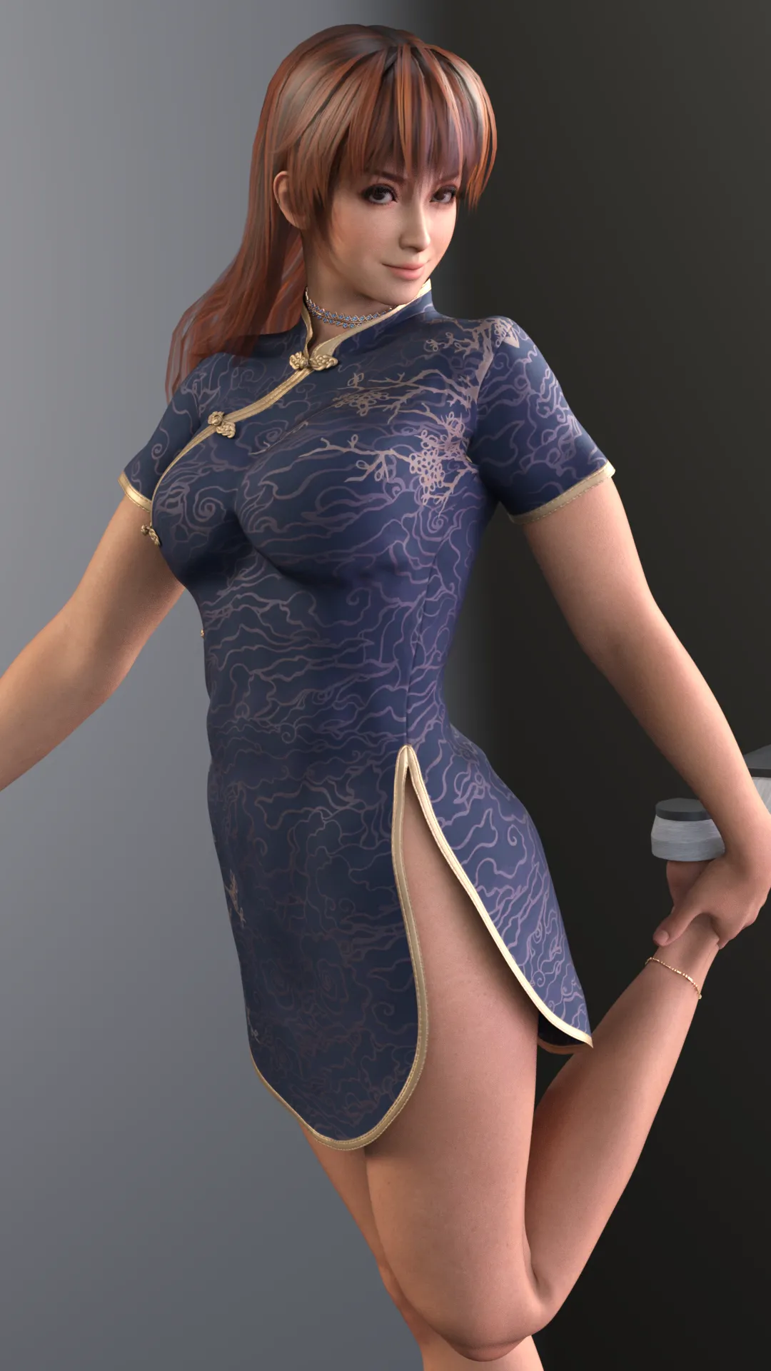 Kasumi - The Moonlight Kunoichi Azure Silk Edition 3D Model .c4d .max .obj .3ds .fbx .stl .blend