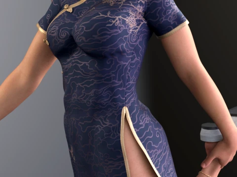 Kasumi - The Moonlight Kunoichi Azure Silk Edition 3D Model