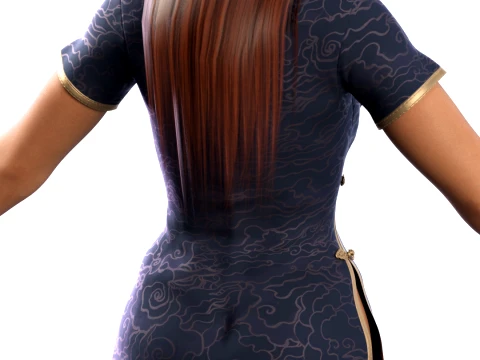Kasumi - The Moonlight Kunoichi Azure Silk Edition 3D Model