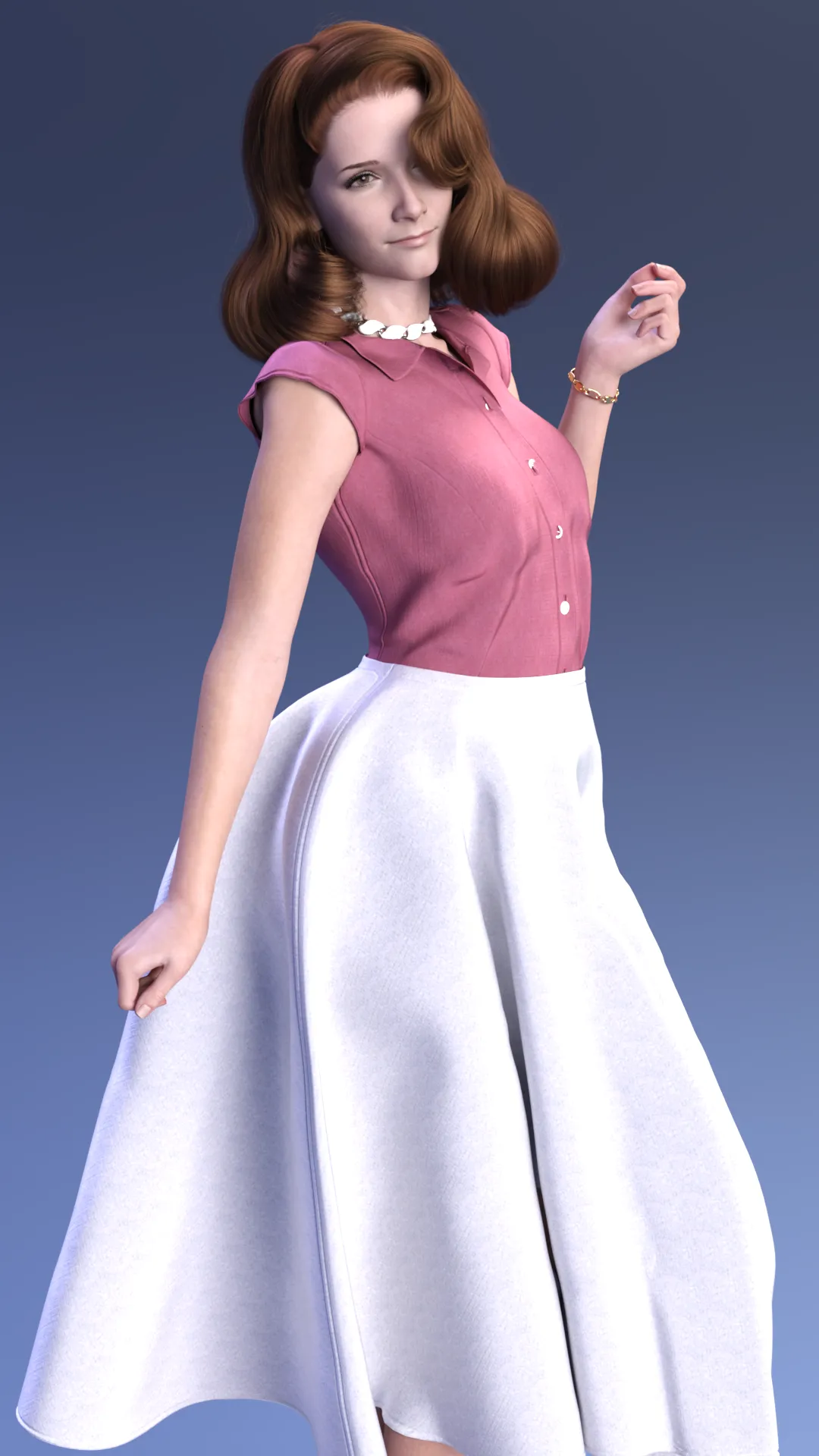 Lorraine Baines - Hill Valley 1955 3D Model .c4d .max .obj .3ds .fbx .stl .blend 
