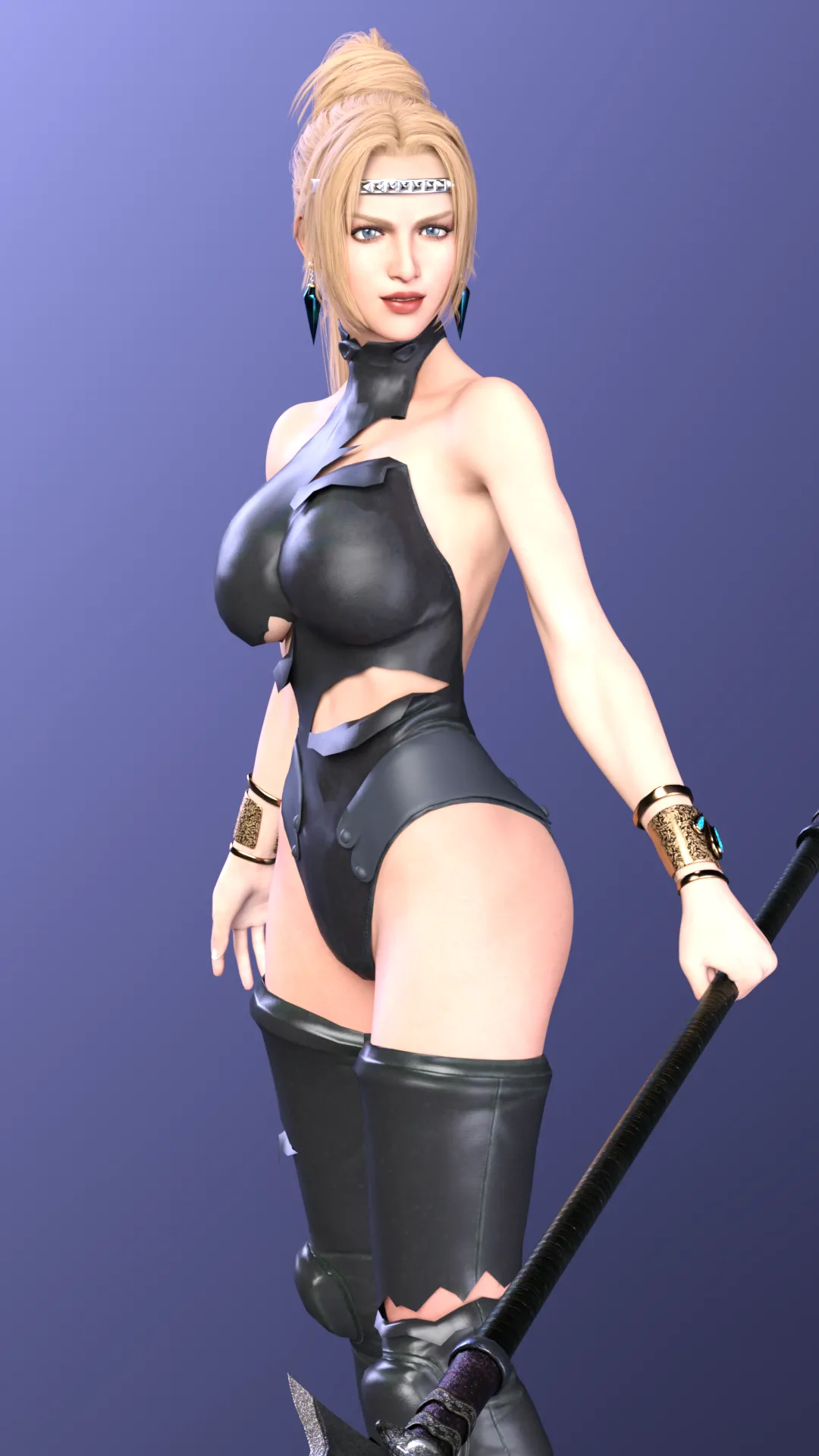 Rachel - The Fiend Hunter Gothic Warrior Study 3D Model .c4d .max .obj .3ds .fbx .stl .blend 