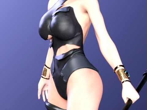 Rachel - The Fiend Hunter Gothic Warrior Study 3Dモデル